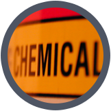 chemical label on product